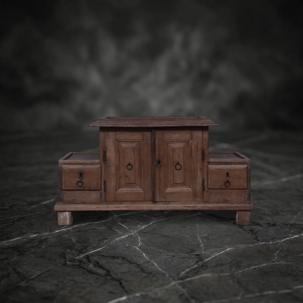 Vintage Handcrafted Wooden Desk Organizer