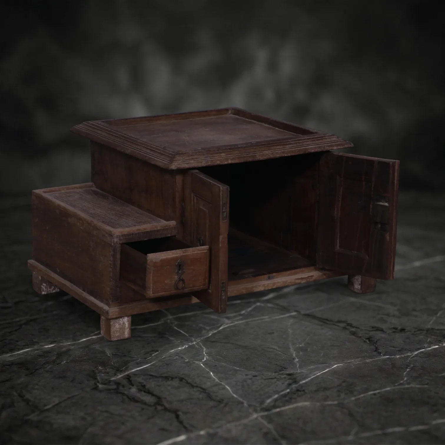 Vintage Handcrafted Wooden Desk Organizer