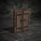 Vintage Jharokha-Style Mirror with Functional Shutters