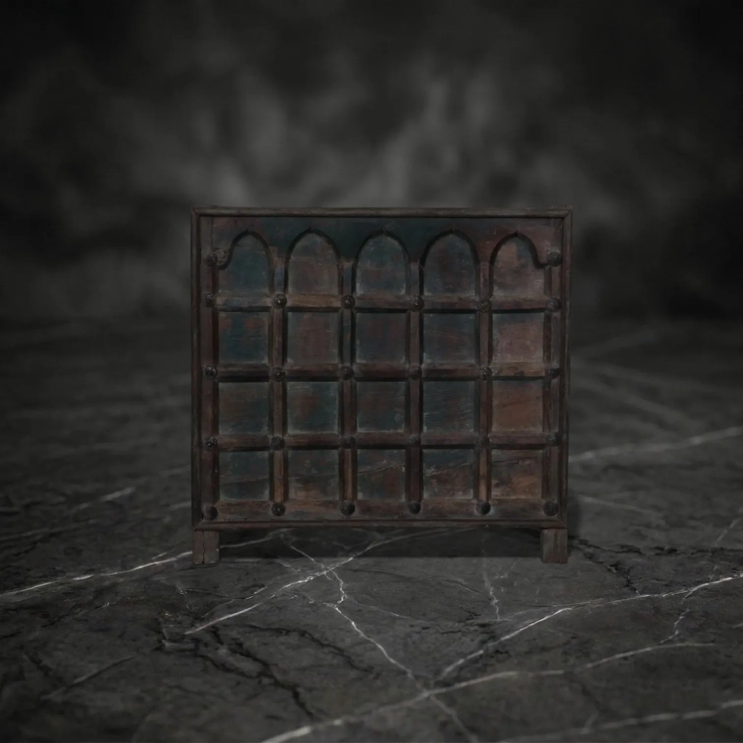 Vintage Hand-Carved Wooden Wall Panel