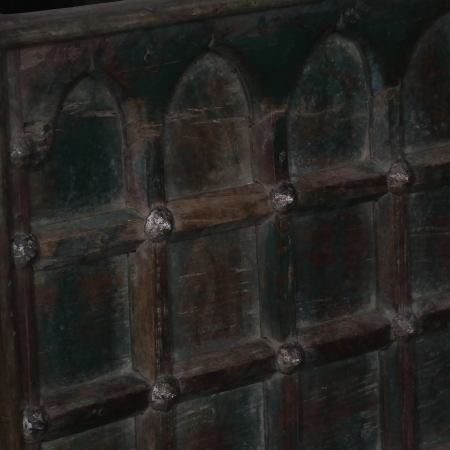 Vintage Hand-Carved Wooden Wall Panel