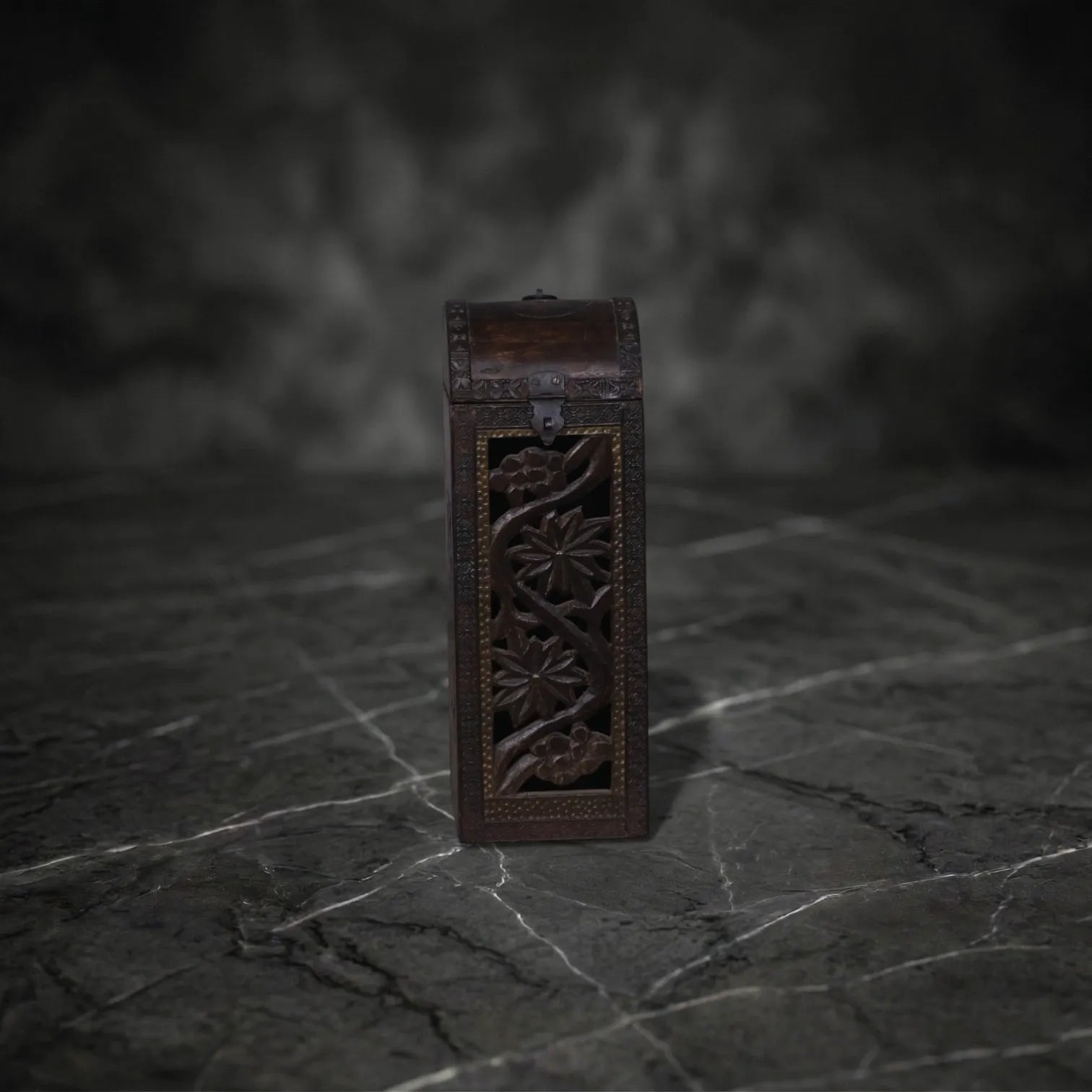 Hand-Carved Wooden Wine Box