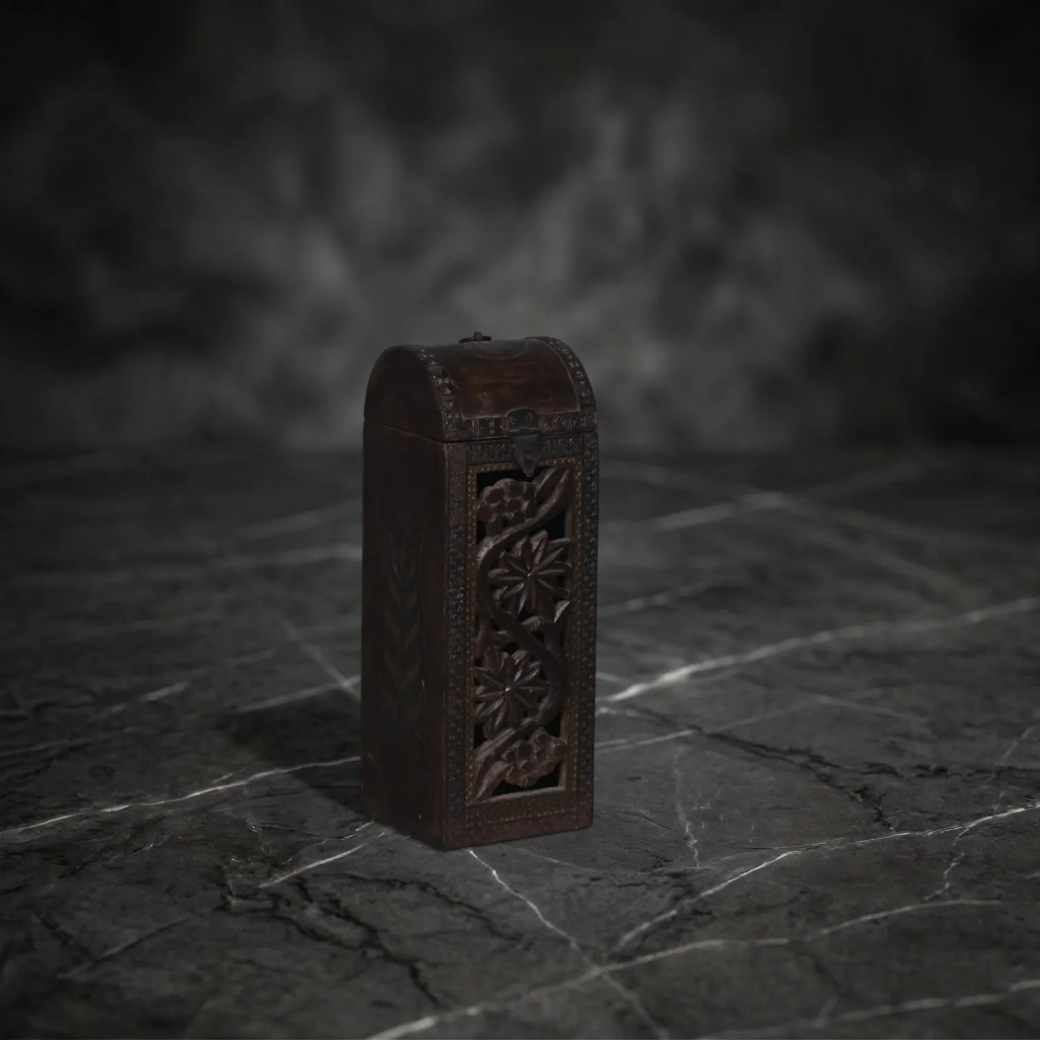 Hand-Carved Wooden Wine Box