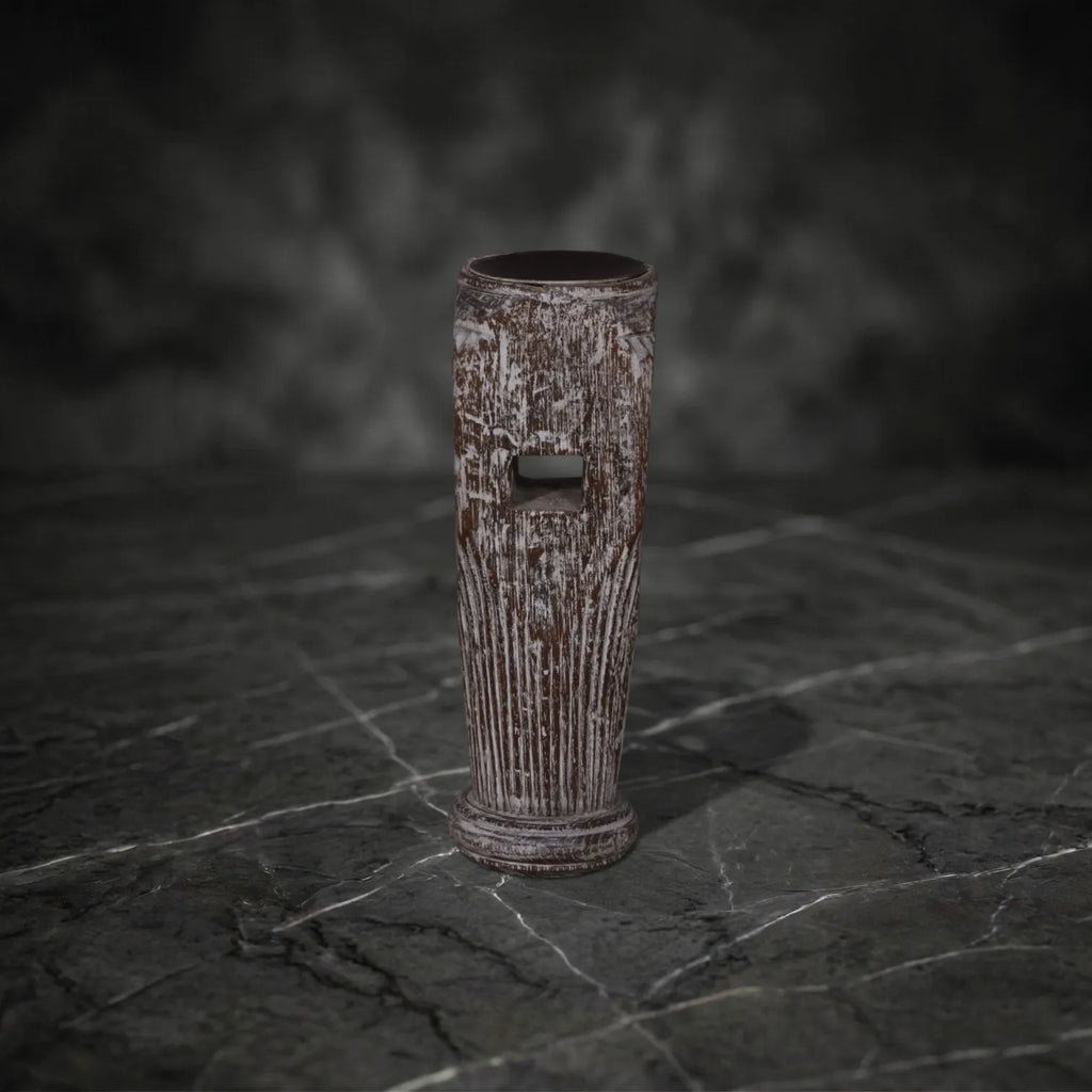 Vintage Hand-Carved Wooden Pillar Base