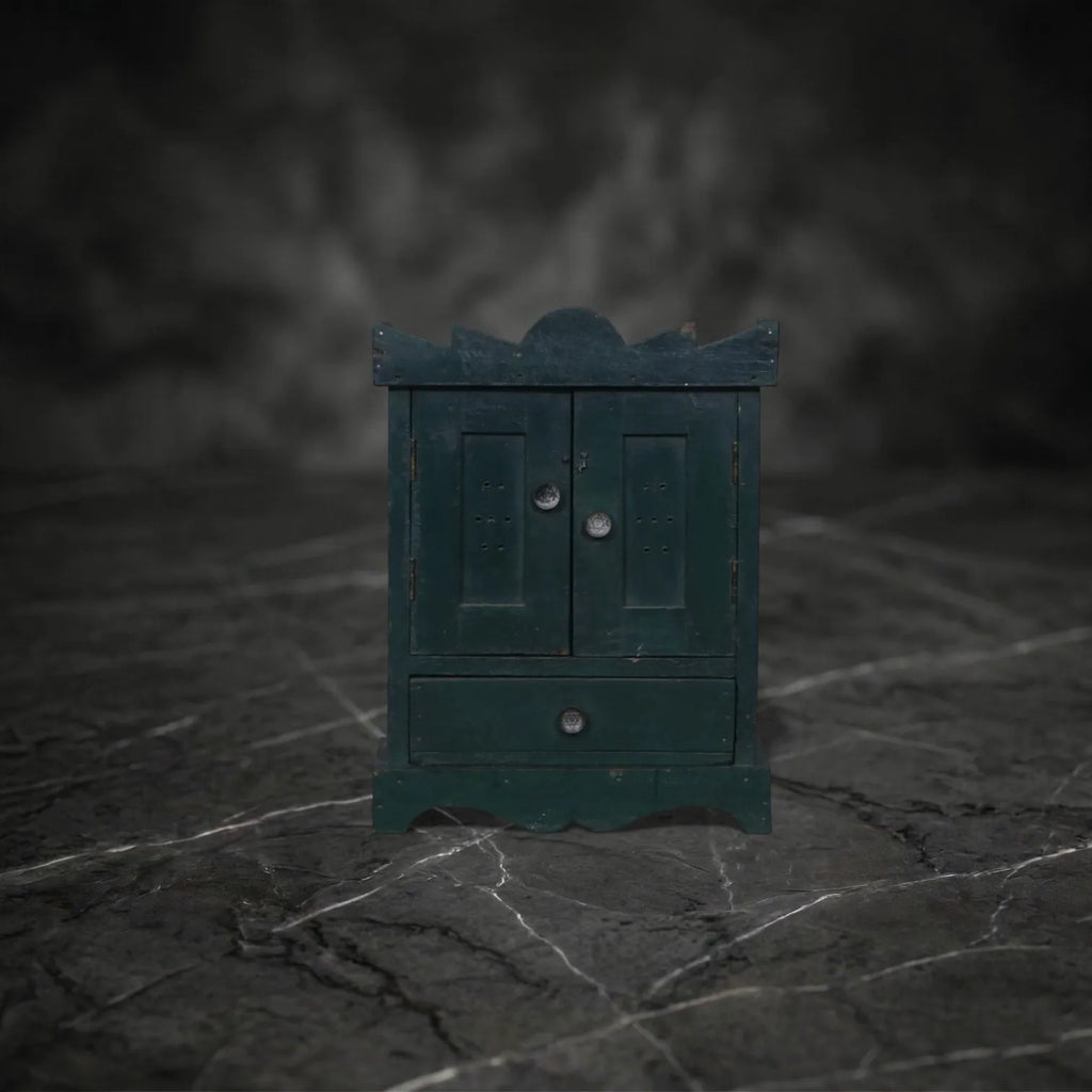 Vintage Green Handcrafted Cabinet