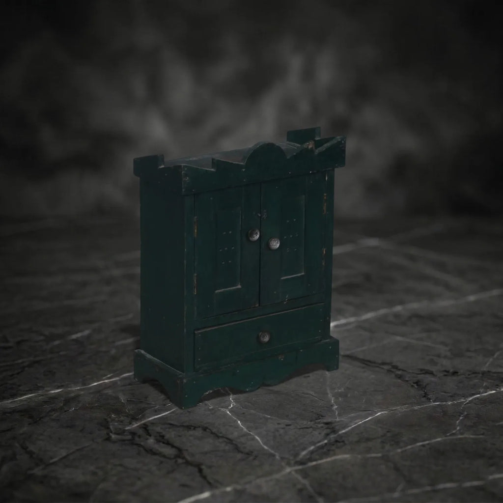 Vintage Green Handcrafted Cabinet