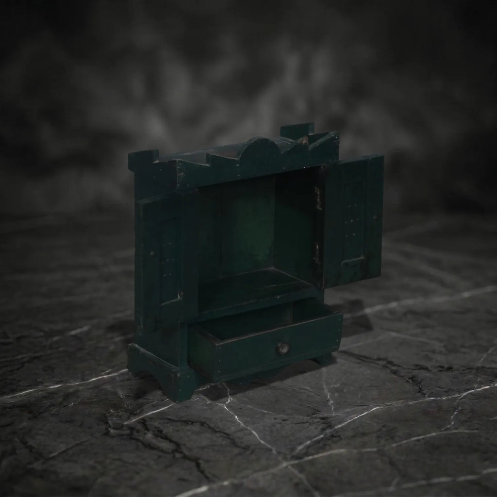 Vintage Green Handcrafted Cabinet