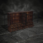 Industrial Apothecary Display Sideboard