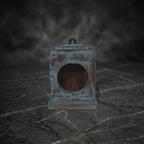 Vintage Distressed Turquoise Wall-Mounted Lantern