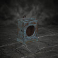 Vintage Distressed Turquoise Wall-Mounted Lantern