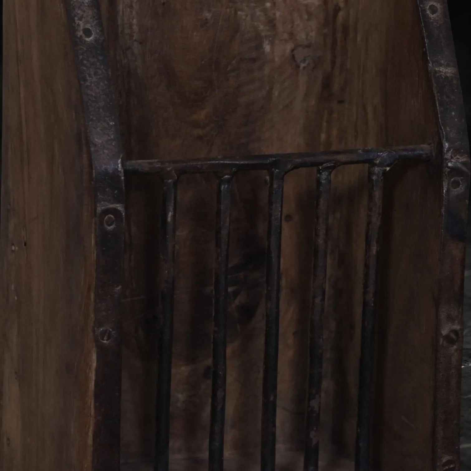 Vintage Wall-Mounted Wooden Magazine & Mail Rack