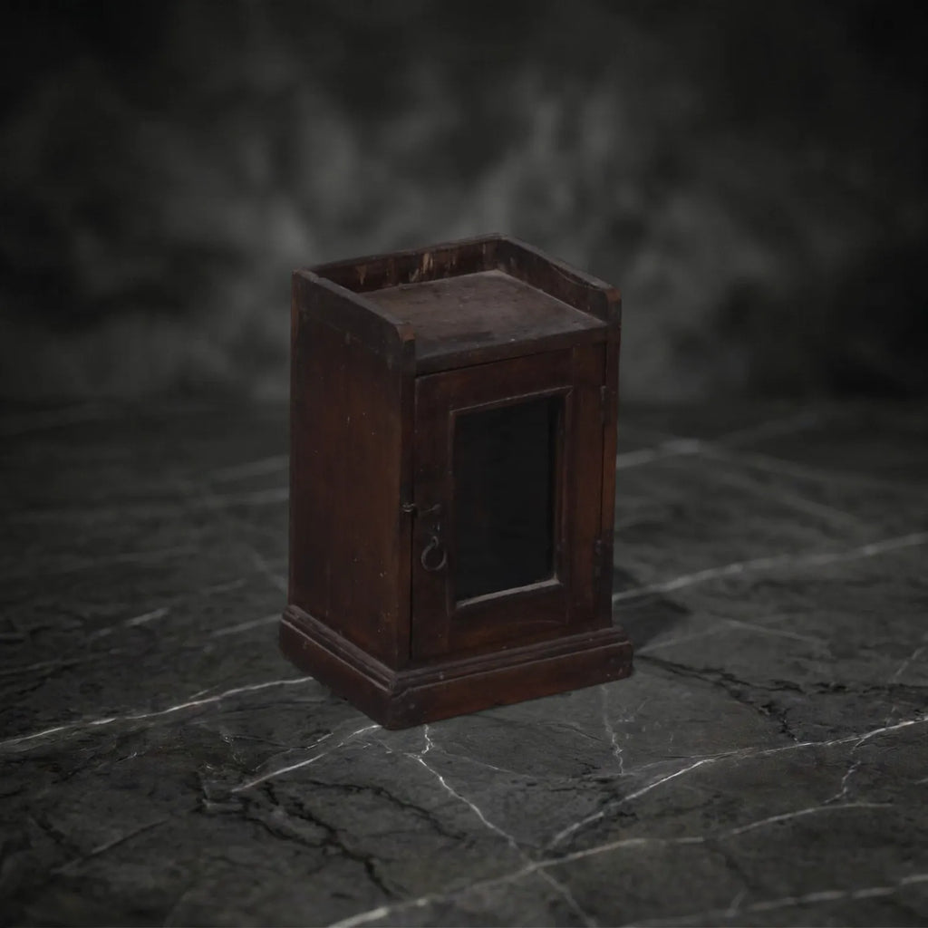 Antique Wooden Wall-Mounted Display Cabinet