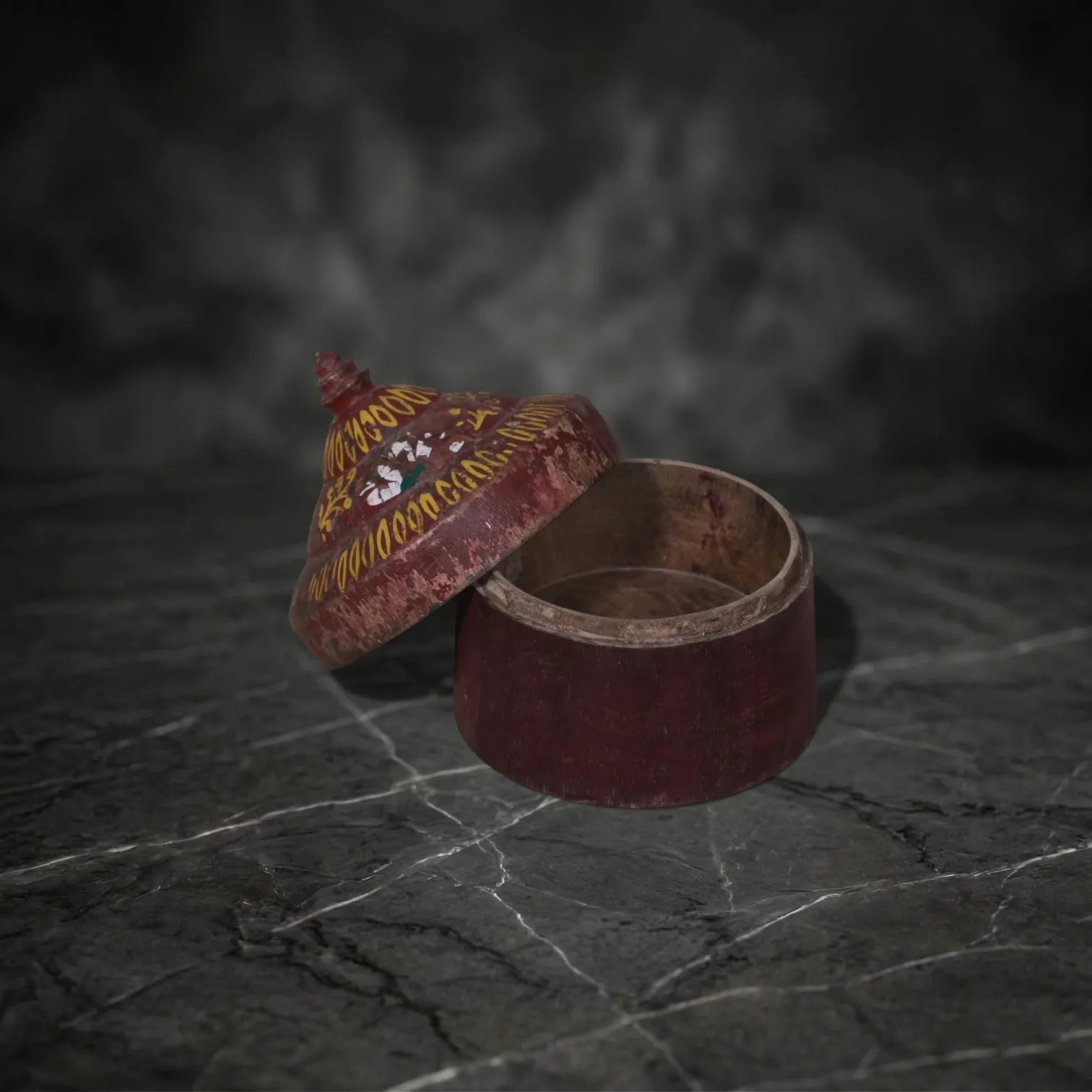 Vintage Hand-Painted Wooden Box