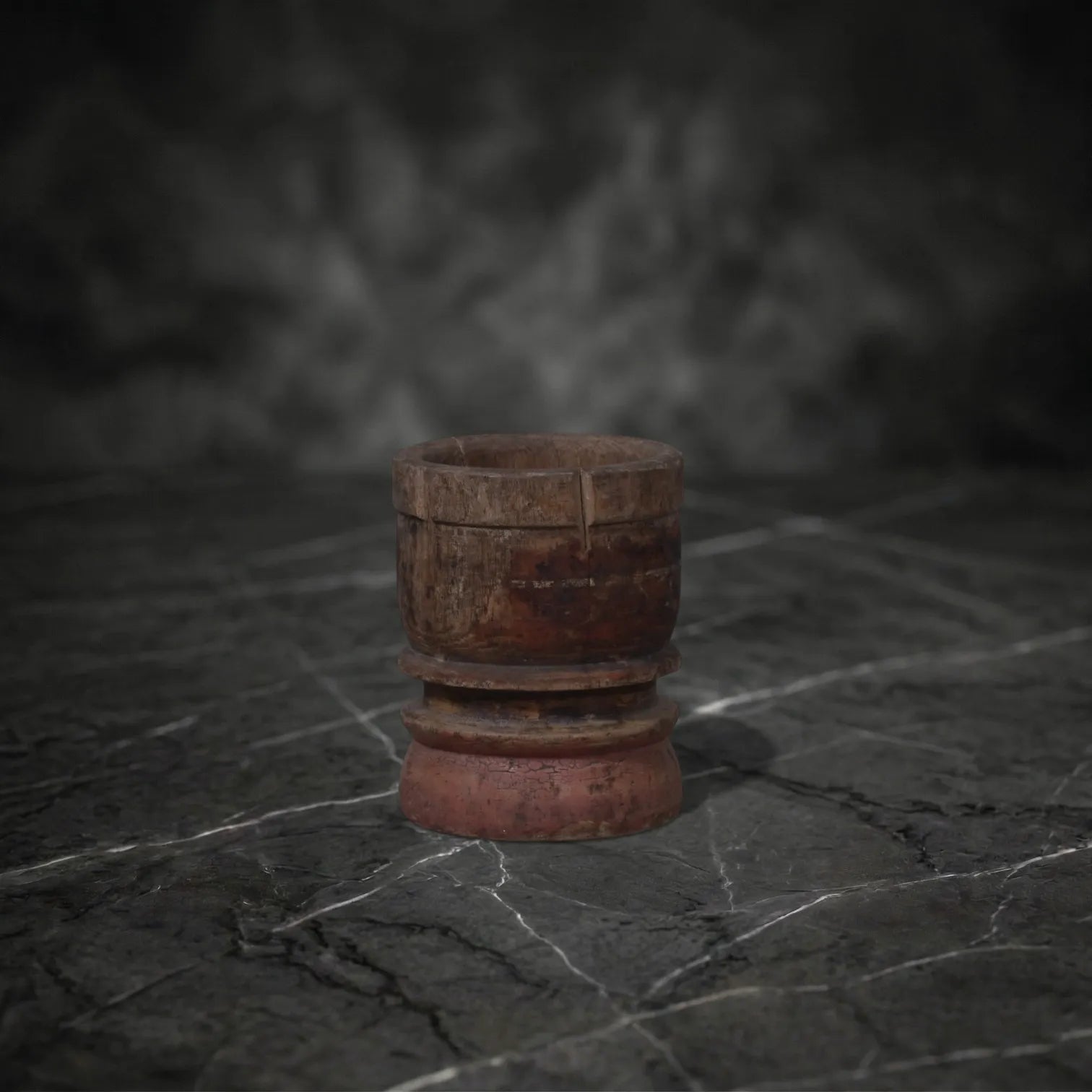 Antique Wooden Mortar