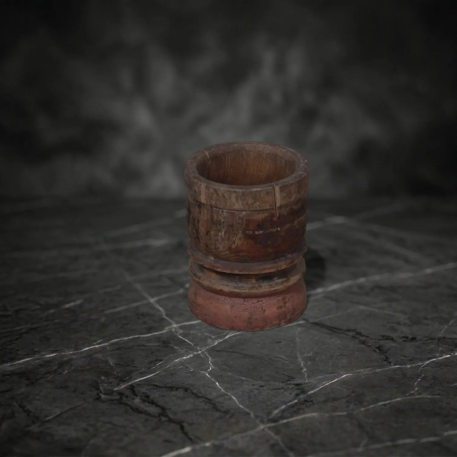 Antique Wooden Mortar