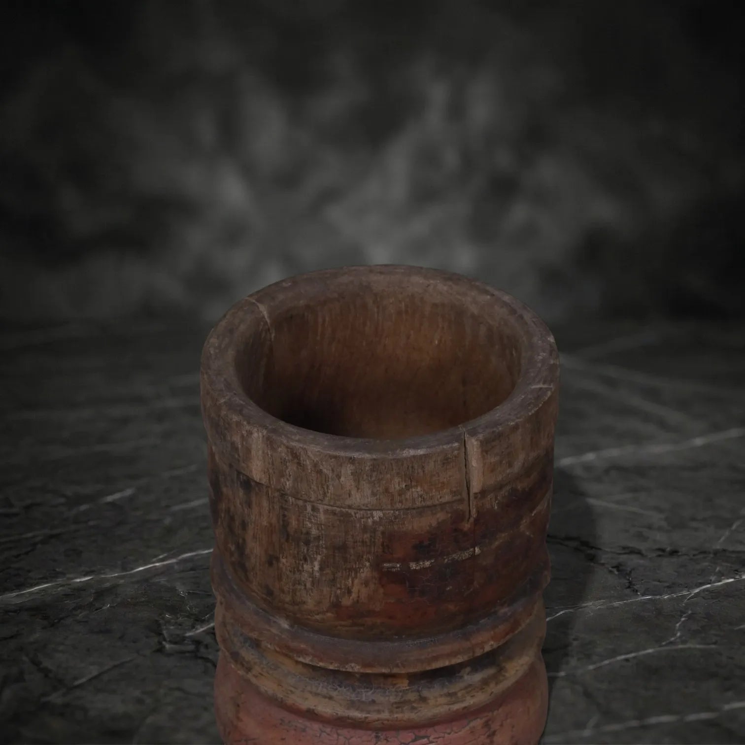 Antique Wooden Mortar
