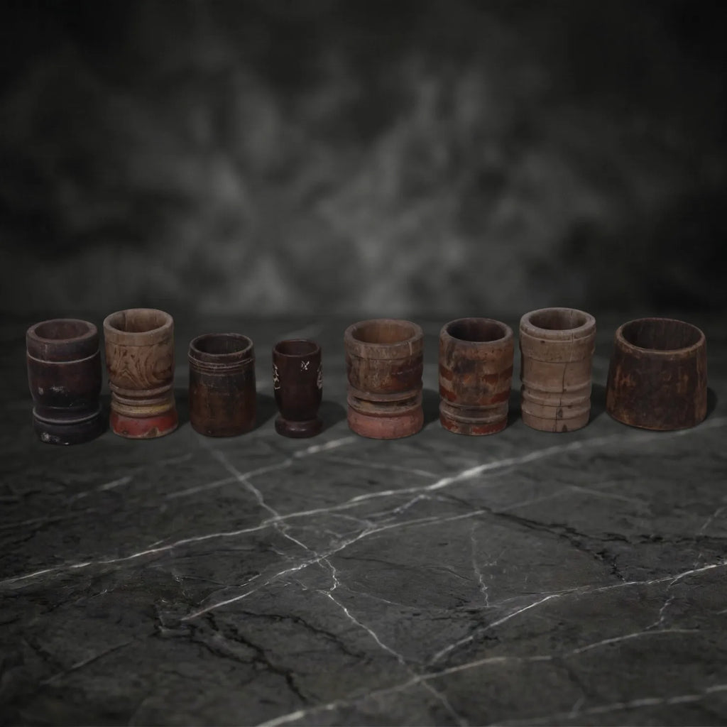 Antique Wooden Mortar