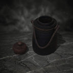 Antique Naga Tribal Wooden Water Jug with Jute Handle