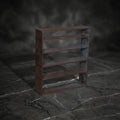 Vintage Industrial Wood & Blue Pigment Open Bookshelf