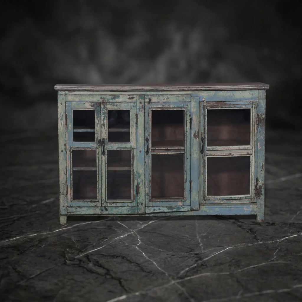 Vintage Distressed Pastel Sideboard