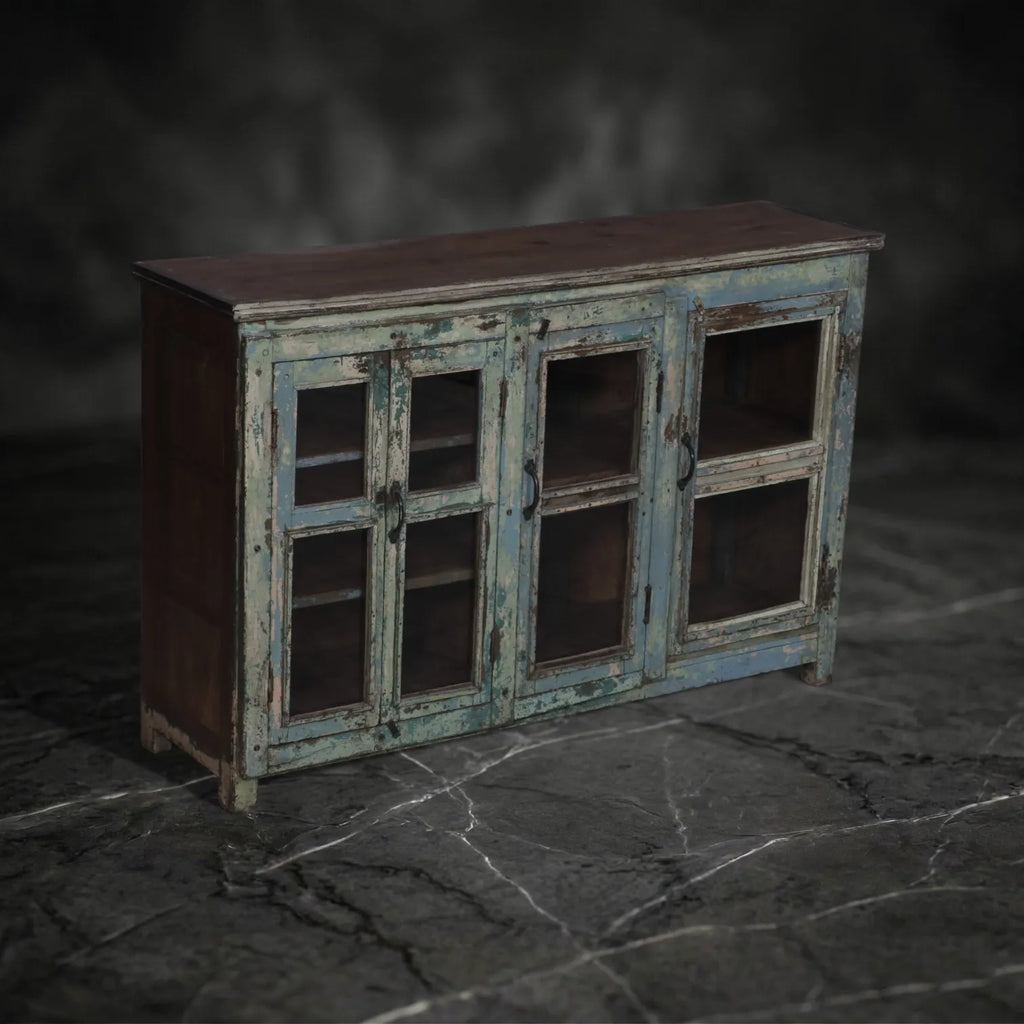 Vintage Distressed Pastel Sideboard