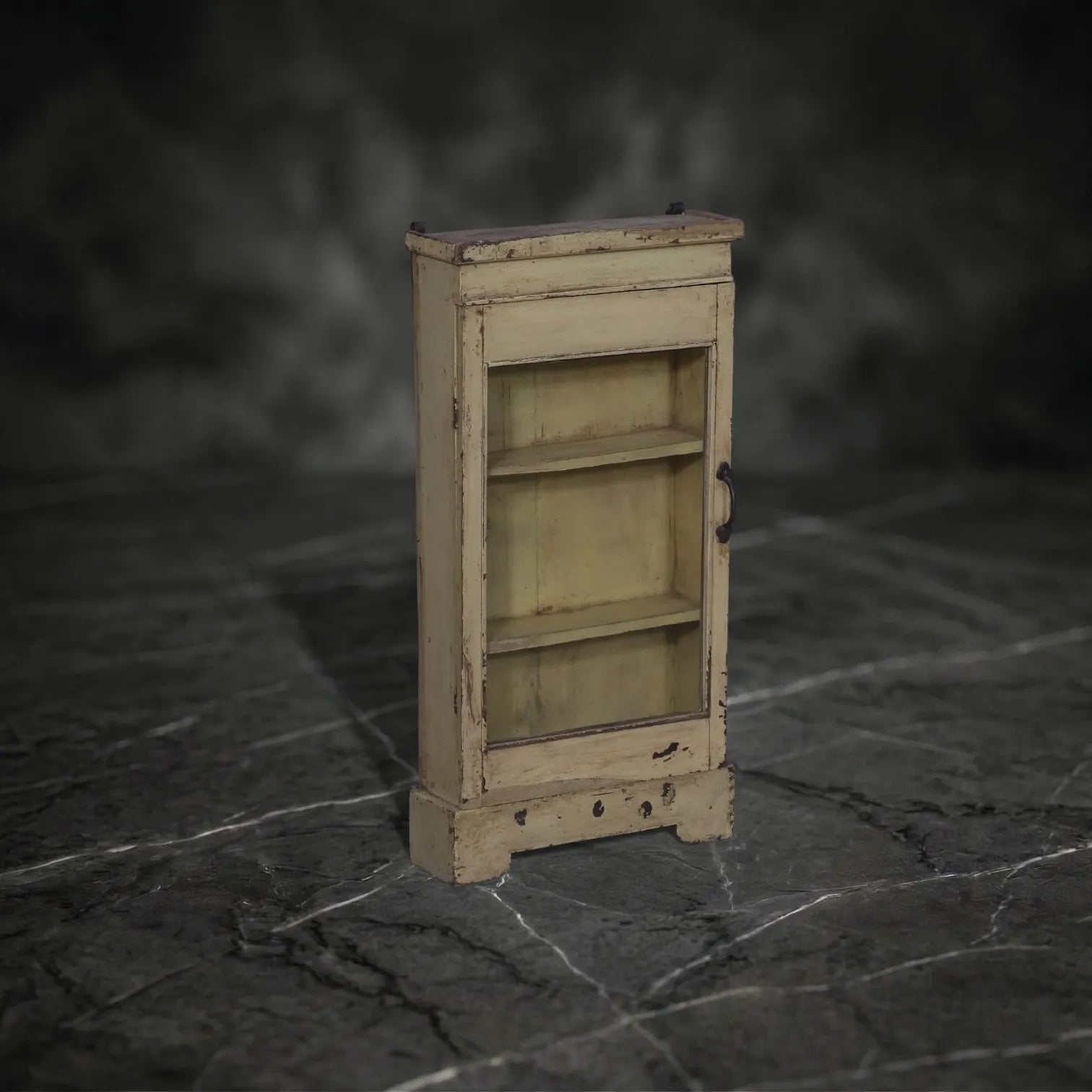 Vintage Pale Primrose Wall-Mounted Cabinet