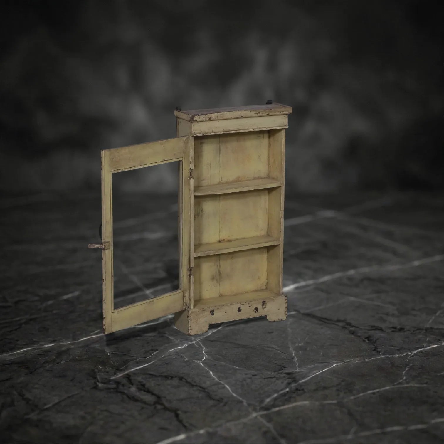 Vintage Pale Primrose Wall-Mounted Cabinet