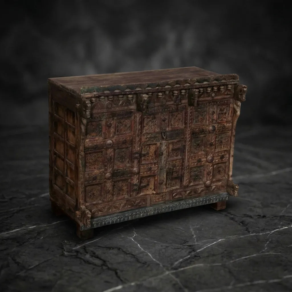 Hand-Carved Traditional Dowry Chest