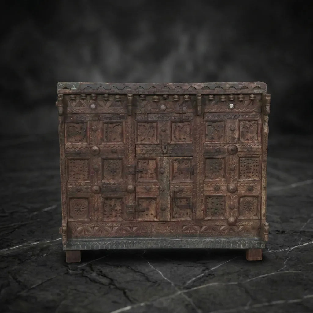 Hand-Carved Traditional Dowry Chest