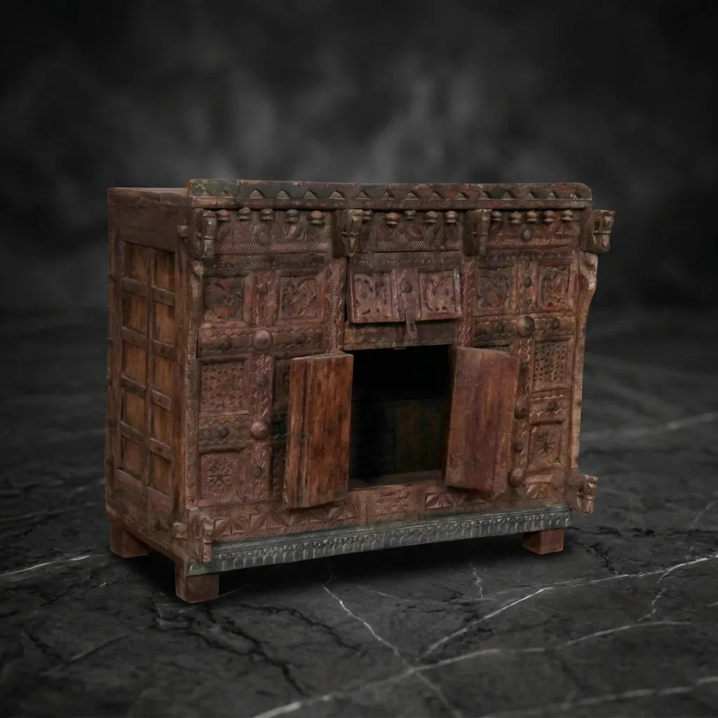 Hand-Carved Traditional Dowry Chest